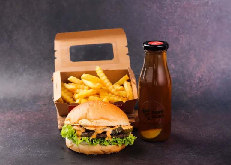Burger and fries photography by your dream clicks
