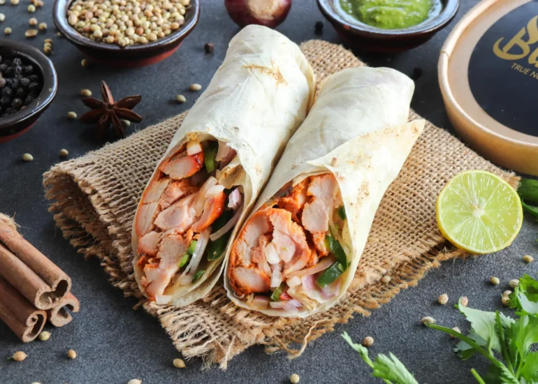 Chicken Role creative food photography