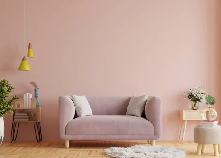 Light pink sofa
